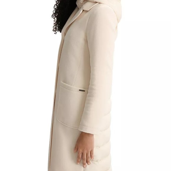 Woolrich Kuna Mixed Media Virgin Wool/Cashmere Water Resistant Duck Down Coat - Picture 7 of 16